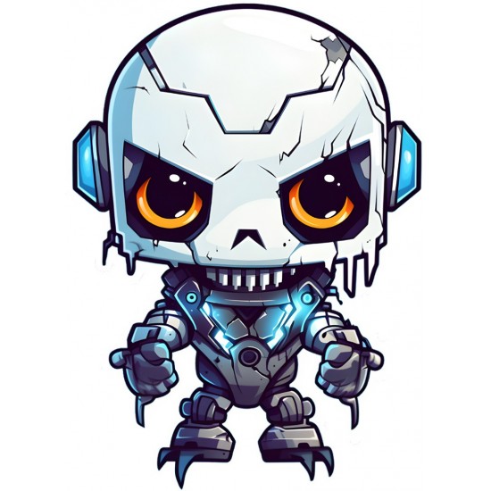 Sticker decorativ, Horror, Alb, 81 cm, 1356STK