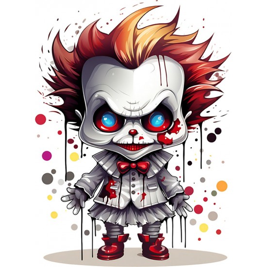 Sticker decorativ, Horror, Waterproof, Alb, 80 cm, 1306STK-10