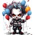 Sticker decorativ, Horror, Waterproof, Albastru, 67 cm, 1306STK-12