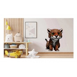 Sticker decorativ, Jaguar, Portocaliu, 83 cm, 1236STK