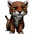 Sticker decorativ, Jaguar, Portocaliu, 83 cm, 1236STK