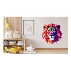Sticker decorativ, Leu, Multicolor, 68 cm, 1215STK