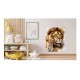 Sticker decorativ, Leu, Portocaliu, 77 cm, 1213STK-1