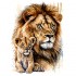Sticker decorativ, Leu, Portocaliu, 77 cm, 1213STK-1