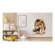 Sticker decorativ, Leu, Portocaliu, 77 cm, 1213STK-4