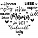 Sticker decorativ, Mama, Negru, 68 cm, 1238STK-1