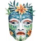 Sticker decorativ, Masca, Multicolor, 78 cm, 1288STK-8