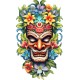 Sticker decorativ, Masca, Multicolor, 90 cm, 1288STK-2