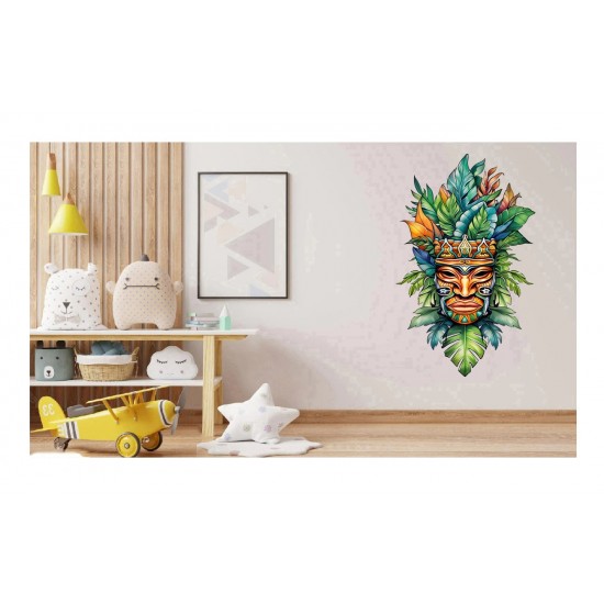 Sticker decorativ, Masca, Multicolor, 90 cm, 1288STK-3