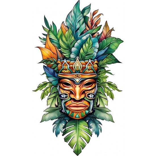 Sticker decorativ, Masca, Multicolor, 90 cm, 1288STK-3
