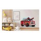 Sticker decorativ, Masina de Pompieri, Rosu, 69 cm, 1214STK-1