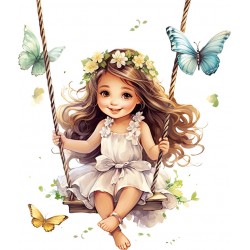 Sticker decorativ, Mica Printesa, Alb, 70 cm, 1268STK-3