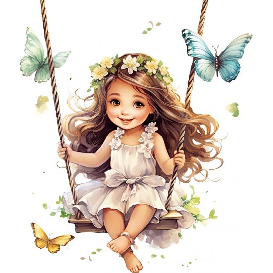 Sticker decorativ, Mica Printesa, Alb, 70 cm, 1268STK-3
