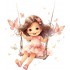Sticker decorativ, Mica Printesa, Roz, 69 cm, 1268STK-6