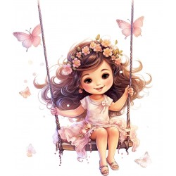 Sticker decorativ, Mica Printesa, Roz, 70 cm, 1268STK-1