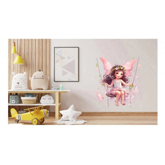 Sticker decorativ, Mica Printesa, Roz, 72 cm, 1268STK-4