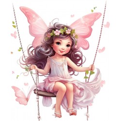 Sticker decorativ, Mica Printesa, Roz, 72 cm, 1268STK-4