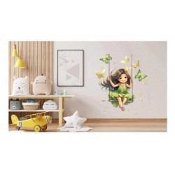 Sticker decorativ, Mica Printesa, Verde, 70 cm, 1268STK-7