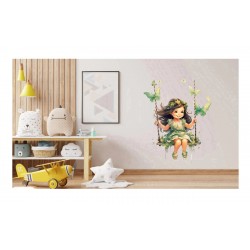 Sticker decorativ, Mica Printesa, Verde, 80 cm, 1268STK