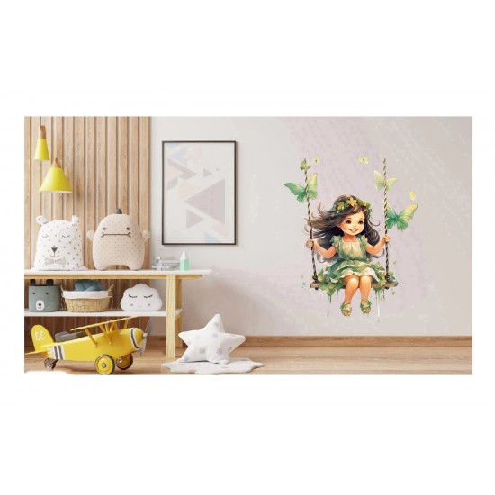 Sticker decorativ, Mica Printesa, Verde, 80 cm, 1268STK