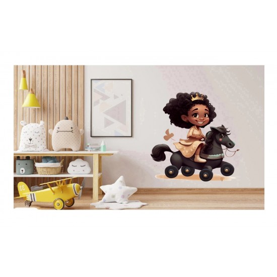 Sticker decorativ, Mica Printesa, Negru, 65 cm, 1280STK-2