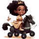 Sticker decorativ, Mica Printesa, Negru, 65 cm, 1280STK-2