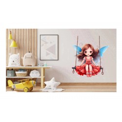 Sticker decorativ, Mica Printesa, Rosu, 73 cm, 1292STK