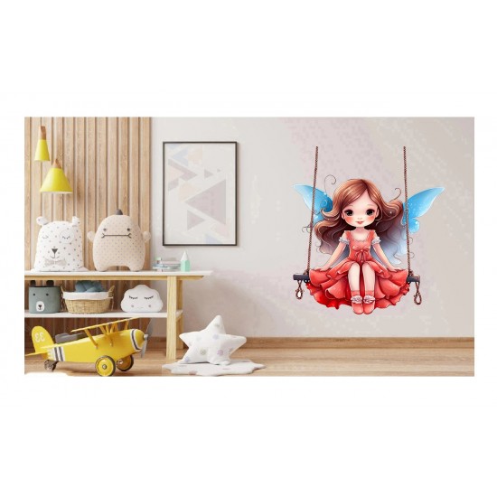 Sticker decorativ, Mica Printesa, Rosu, 73 cm, 1292STK