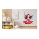 Sticker decorativ, Mica Printesa, Rosu, 73 cm, 1292STK