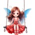 Sticker decorativ, Mica Printesa, Rosu, 73 cm, 1292STK