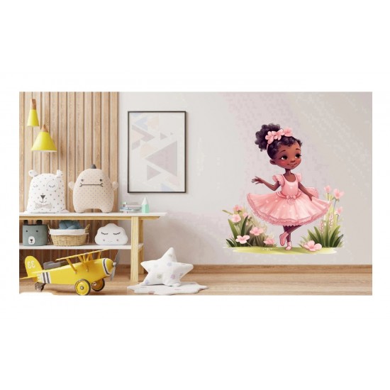 Sticker decorativ, Mica Printesa, Roz, 65 cm, 1280STK-5