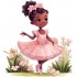Sticker decorativ, Mica Printesa, Roz, 65 cm, 1280STK-5