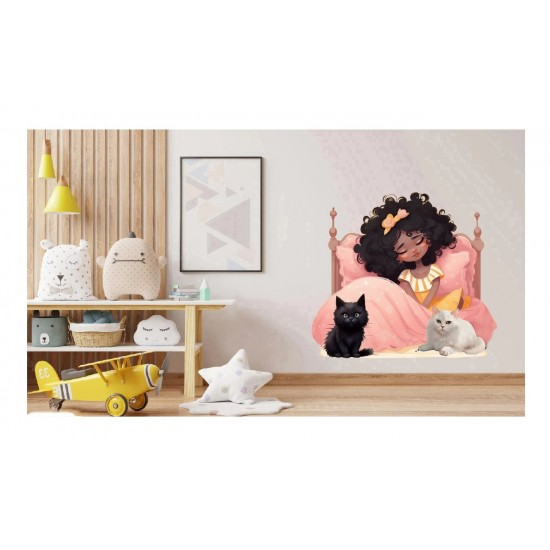 Sticker decorativ, Mica Printesa, Roz, 71 cm, 1282STK-3