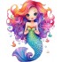 Sticker decorativ, Mica Sirena, Mov, 76 cm, 1344STK-2