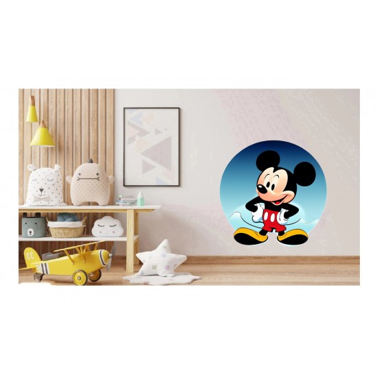 Sticker decorativ, Mickey Mouse, Negru, 62 cm, 1224STK