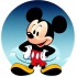 Sticker decorativ, Mickey Mouse, Negru, 62 cm, 1224STK
