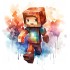 Sticker decorativ, Minecraft, Maro, 1376STK-6