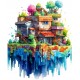Sticker decorativ, Minecraft, Multicolor, 1376STK-4