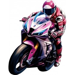 Sticker decorativ, Motocicleta, Multicolor, 77 cm, 1336STK-4