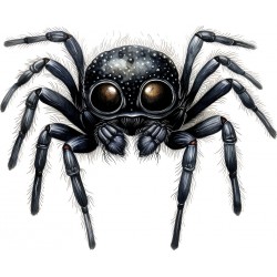 Sticker decorativ, Paianjen, Negru, 73 cm, 1343STK