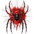 Sticker decorativ, Paianjen, Rosu, 65 cm, 1343STK-10