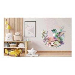 Sticker decorativ, Pasarea Colibri, Multicolor, 61 cm, 1271STK-3