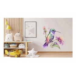 Sticker decorativ, Pasarea Colibri, Multicolor, 62 cm, 1271STK-2