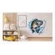 Sticker decorativ, Peste, Albastru, 62 cm, 1273STK-1