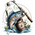 Sticker decorativ, Peste, Albastru, 66 cm, 1273STK-5