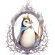 Sticker decorativ, Pinguin Rege, Alb, 73 cm, 1277STK-4 Sticker decorativ, Pinguin Rege, Alb, 73 cm, 1277STK-4