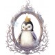 Sticker decorativ, Pinguin Rege, Alb, 74 cm, 1277STK-2
