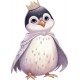 Sticker decorativ, Pinguin Rege, Alb, 82 cm, 1277STK-7 Sticker decorativ, Pinguin Rege, Alb, 82 cm, 1277STK-7