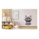 Sticker decorativ, Pisica, Gri, 73 cm, 1220STK