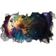 Sticker decorativ, Planeta, Albastru, 90 cm, 1315STK-3